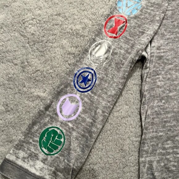 Koolaburra by Ugg Marvel Avengers Women's 3/4 Sleeve Distressed T-Shirt Small - Picture 4 of 7